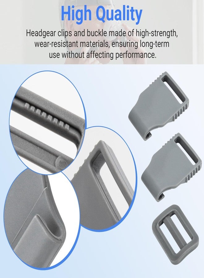 Ximoon F&P CPAP Headgear Clips & Buckle Replacement for Fisher & Paykel Simplus Full Face Mask Headgear Strap C Pap Replacement Supplies - Image 3